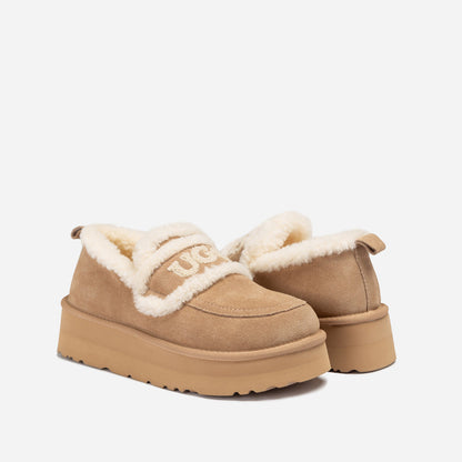 Ugg Violet Shearling Platform Loafer-PEROZ Accessories