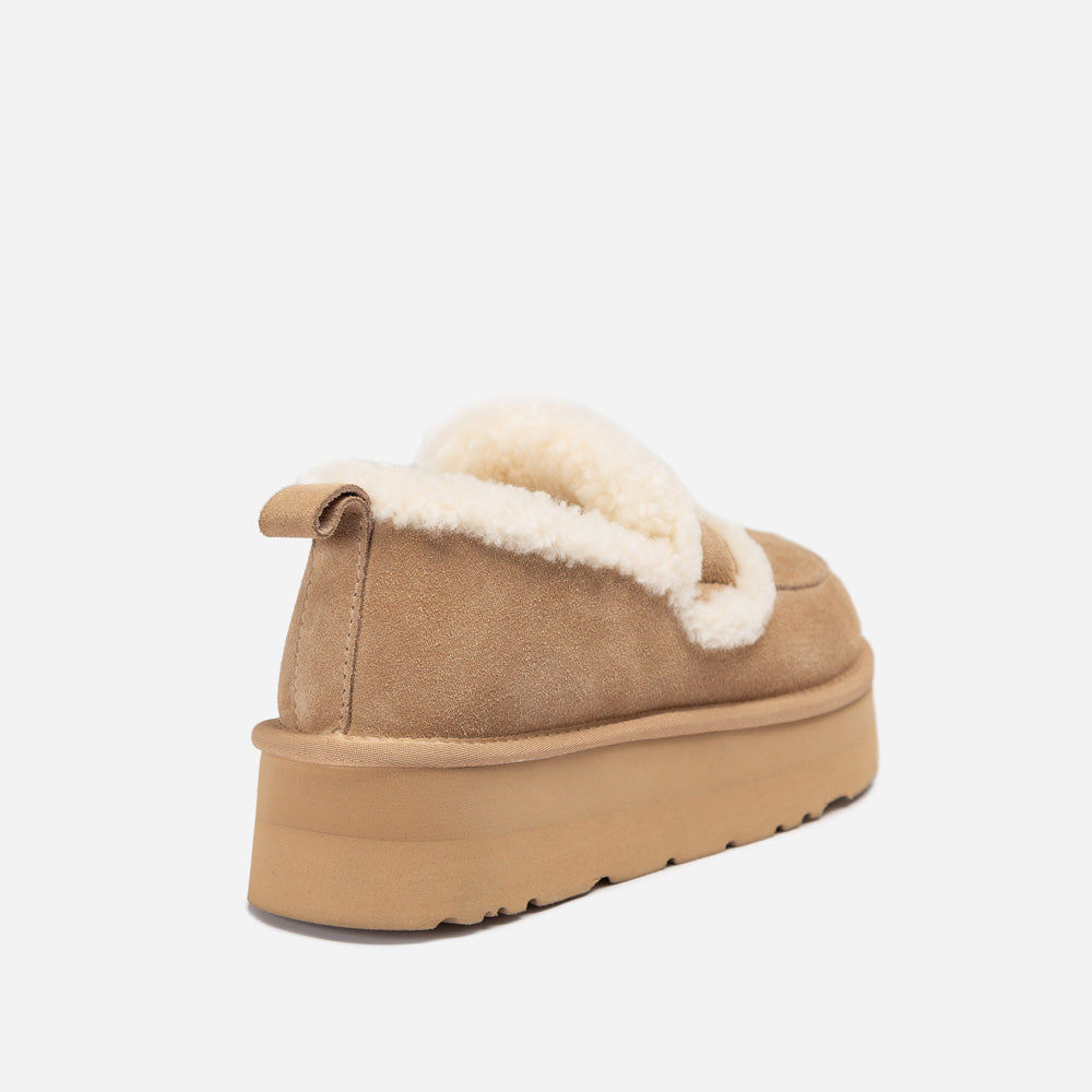 Ugg Violet Shearling Platform Loafer-PEROZ Accessories