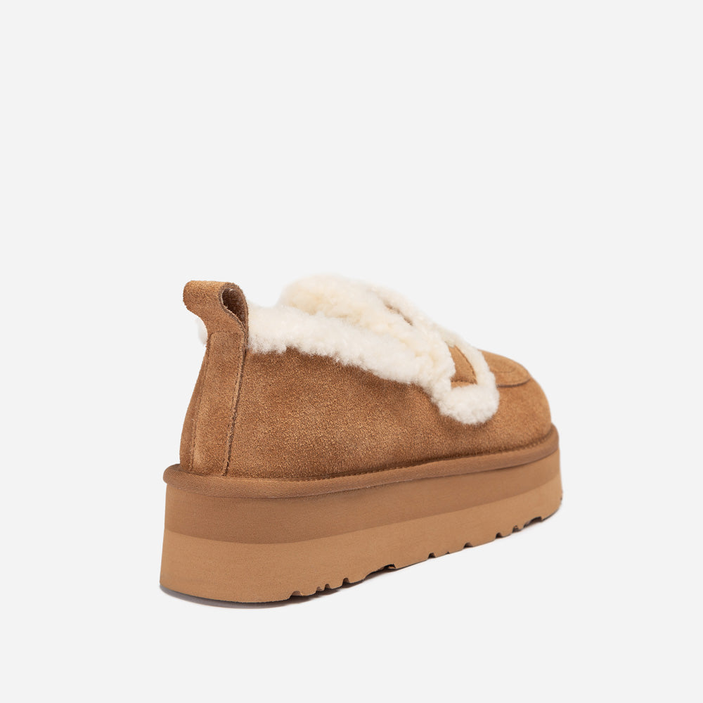 Ugg Violet Shearling Platform Loafer-PEROZ Accessories