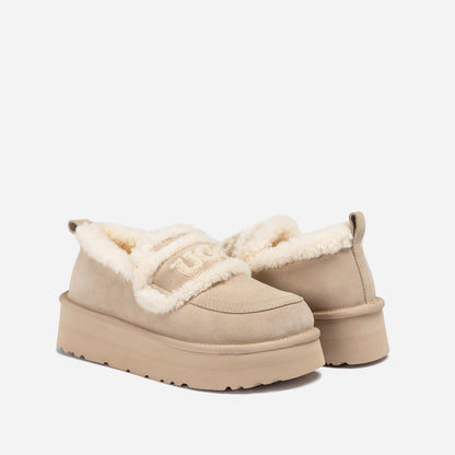 Ugg Violet Shearling Platform Loafer-PEROZ Accessories