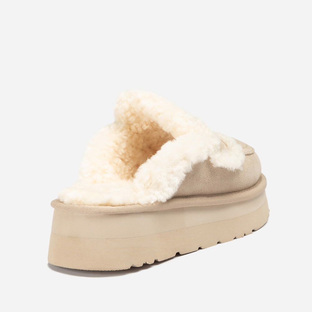 Ugg Violet Shearling Platform Slipper-PEROZ Accessories