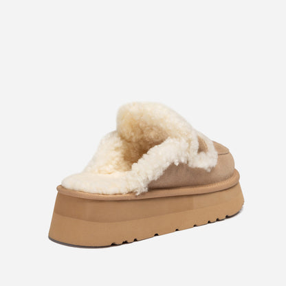 Ugg Violet Shearling Platform Slipper-PEROZ Accessories
