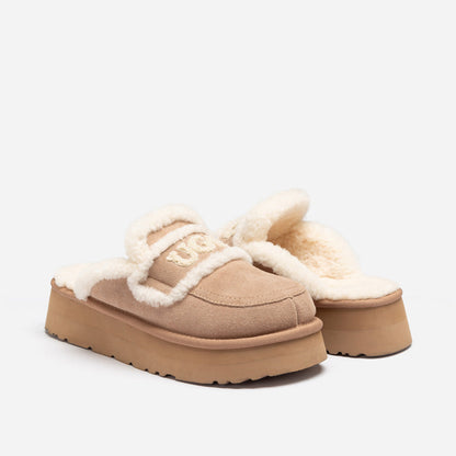 Ugg Violet Shearling Platform Slipper-PEROZ Accessories