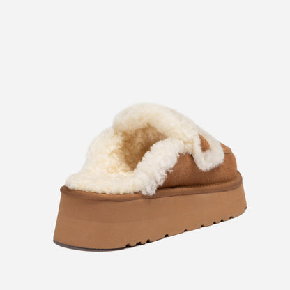 Ugg Violet Shearling Platform Slipper-PEROZ Accessories
