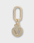 Letter v Charm With Oval Hinge Ring Clip-Accessories-PEROZ Accessories
