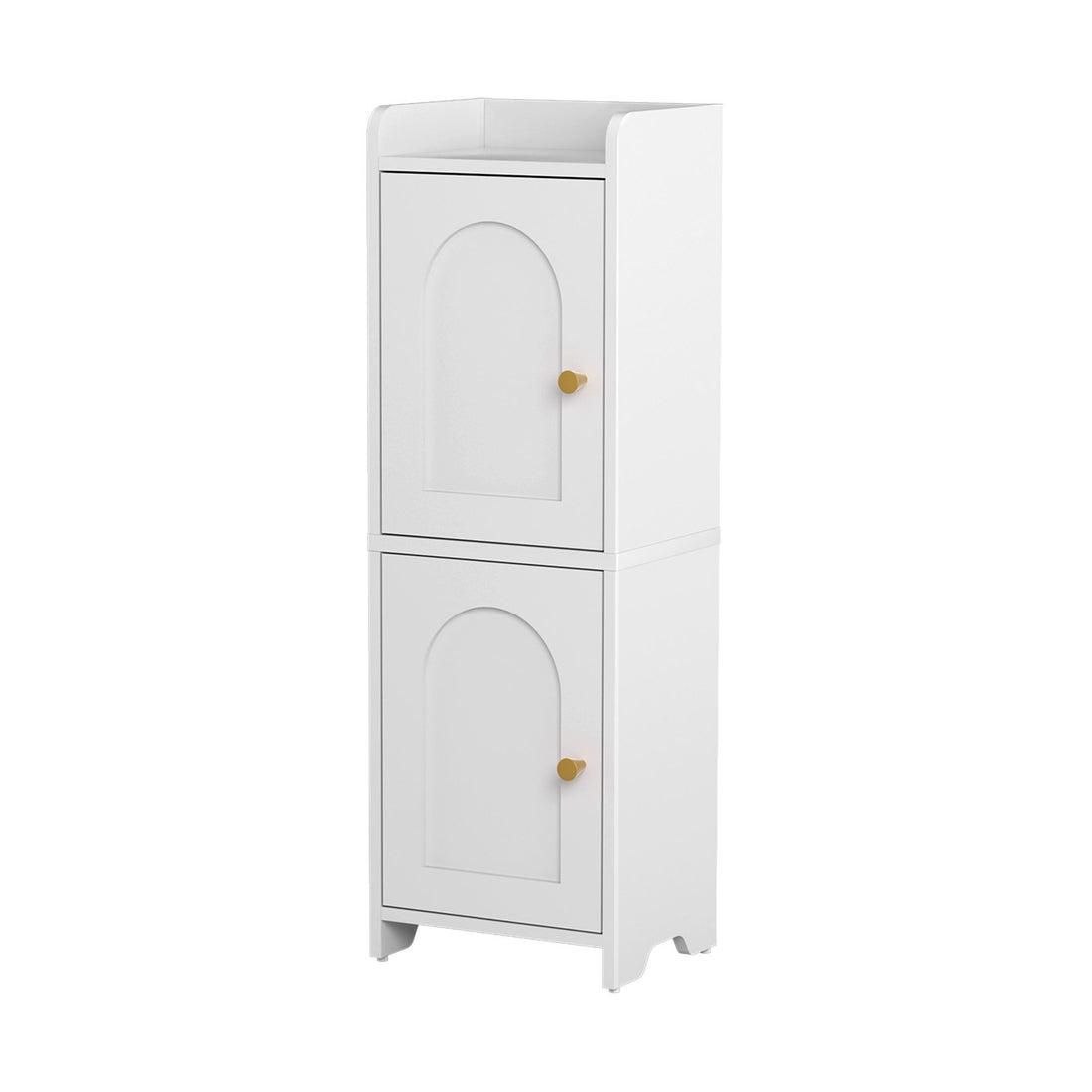 Artiss Bathroom Storage Cabinet 2-Tier Slim Toilet Organizer Adjustable White-Furniture > Bathroom > Bathroom Cabinets, Cupboards &amp; Storage-PEROZ Accessories
