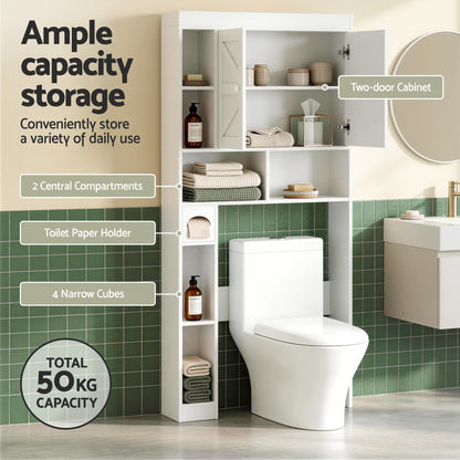 Artiss Bathroom Storage Cabinet Over The Toilet Organiser Laundry Shelf Holder-Furniture > Bathroom > Bathroom Cabinets, Cupboards &amp; Storage-PEROZ Accessories