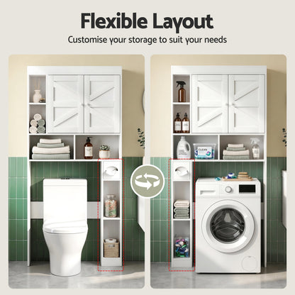 Artiss Bathroom Storage Cabinet Over The Toilet Organiser Laundry Shelf Holder-Furniture > Bathroom > Bathroom Cabinets, Cupboards &amp; Storage-PEROZ Accessories