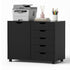Artiss Mobile Filing Cabinet 5 Drawer with Door Modern Storage Cabinet Printer Stand-Furniture > Office > Storage Cabinets-PEROZ Accessories