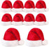 10Pack Christmas Santa Hats for Adults - Extra Thicken Velvet Santa Claus Hats for Women Men Fluffy Plush Xmas Hats Christmas Party Supplies New Year&