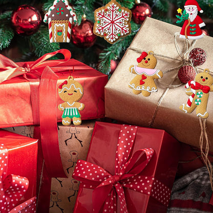 12pcs Christmas Ornaments Cute Snowman Xmas Tree Decorations Santa Claus Plastic Figurines Ornaments with Sugar Cookie House for Christmas Tree Hanging Party DIY Decor 3 Inch Tall-Occasions &gt; Christmas &gt; Christmas Decorations-PEROZ Accessories