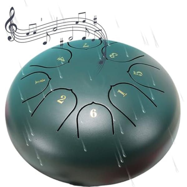 6 Inch 8 Notes Rain Drum for Outdoor Garden, Waterproof Steel Tongue Rain Drum, Outdoor Garden Musical Rain Drum Instrument-Audio &amp; Video > Musical Instrument &amp; Accessories > Drums-PEROZ Accessories