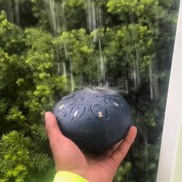 6 Inch 8 Notes Rain Drum for Outdoor Garden, Waterproof Steel Tongue Rain Drum, Outdoor Garden Musical Rain Drum Instrument-Audio &amp; Video > Musical Instrument &amp; Accessories > Drums-PEROZ Accessories