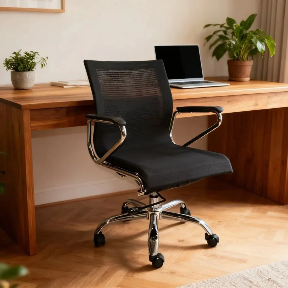 EBGO Adjustable Mid-Back Office Chair-Furniture > Office > Office &amp; Desk Chairs-PEROZ Accessories