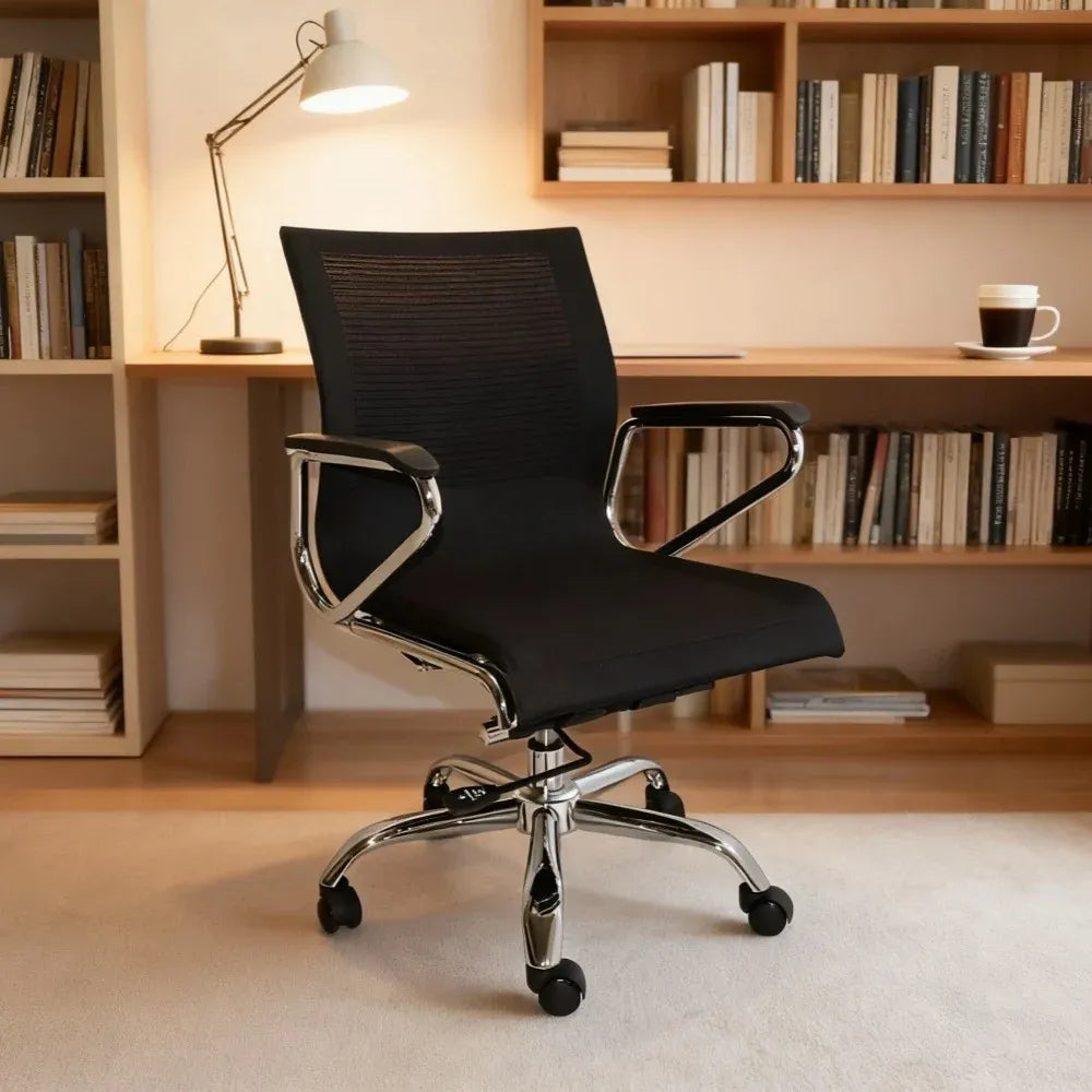 EBGO Adjustable Mid-Back Office Chair-Furniture > Office > Office &amp; Desk Chairs-PEROZ Accessories