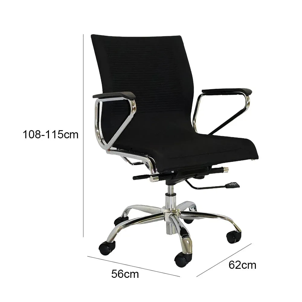 EBGO Adjustable Mid-Back Office Chair-Furniture > Office > Office &amp; Desk Chairs-PEROZ Accessories