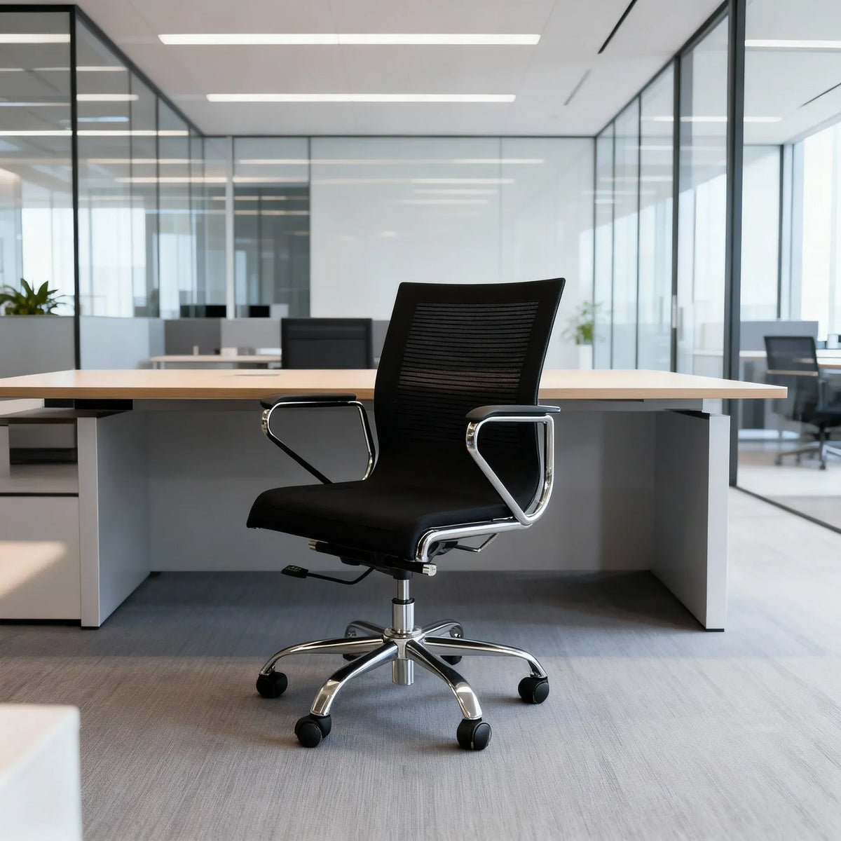 EBGO Adjustable Mid-Back Office Chair-Furniture > Office > Office &amp; Desk Chairs-PEROZ Accessories