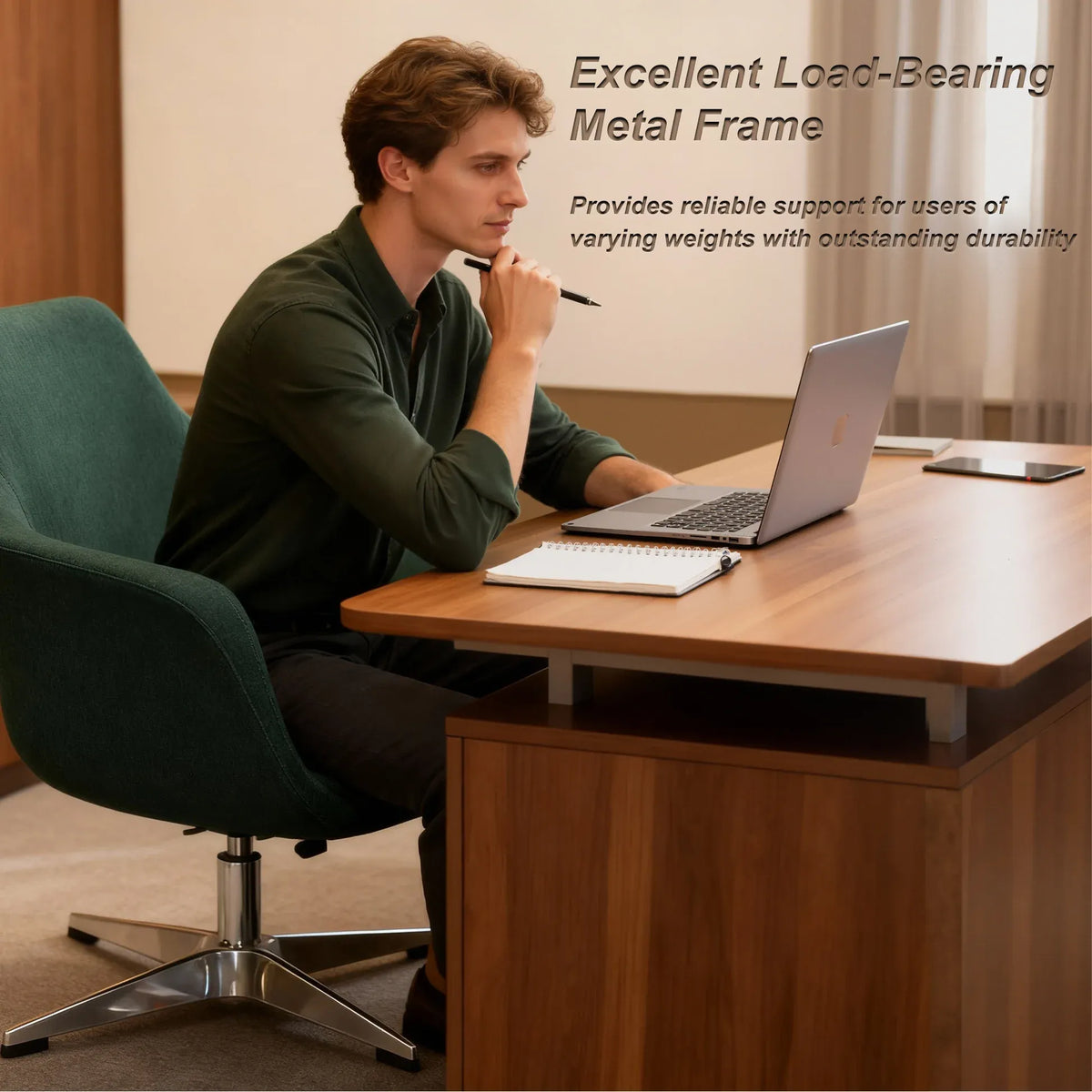 EBGO 360° Swivel Leisure/Office Chair-Furniture > Office > Office &amp; Desk Chairs-PEROZ Accessories