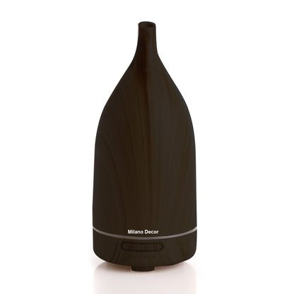 Milano Decor Aroma Diffuser 100ml Ultrasonic Humidifier Purifier And 3 Pack Oils - Dark Wood-Appliances &gt; Aroma Diffusers &amp; Humidifiers &gt; Aroma Diffusers-PEROZ Accessories
