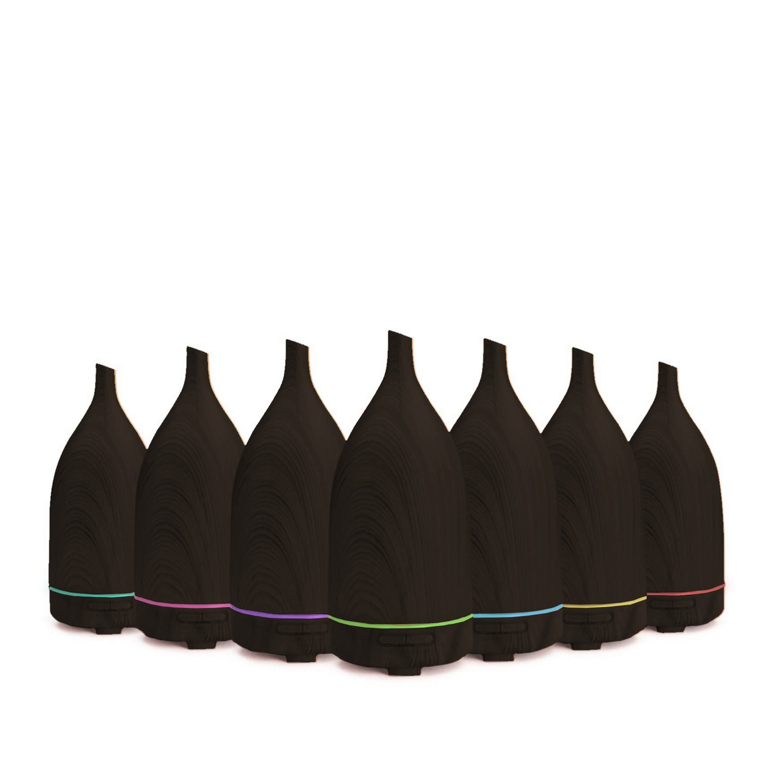 Milano Decor Aroma Diffuser 100ml Ultrasonic Humidifier Purifier And 3 Pack Oils - Dark Wood-Appliances &gt; Aroma Diffusers &amp; Humidifiers &gt; Aroma Diffusers-PEROZ Accessories