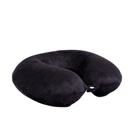 Milano Decor Memory Foam Travel Neck Pillow With Clip Cushion Support Soft Black-Home &amp; Garden &gt; Bedding &gt; Pillows-PEROZ Accessories