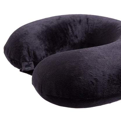 Milano Decor Memory Foam Travel Neck Pillow With Clip Cushion Support Soft Black-Home &amp; Garden &gt; Bedding &gt; Pillows-PEROZ Accessories