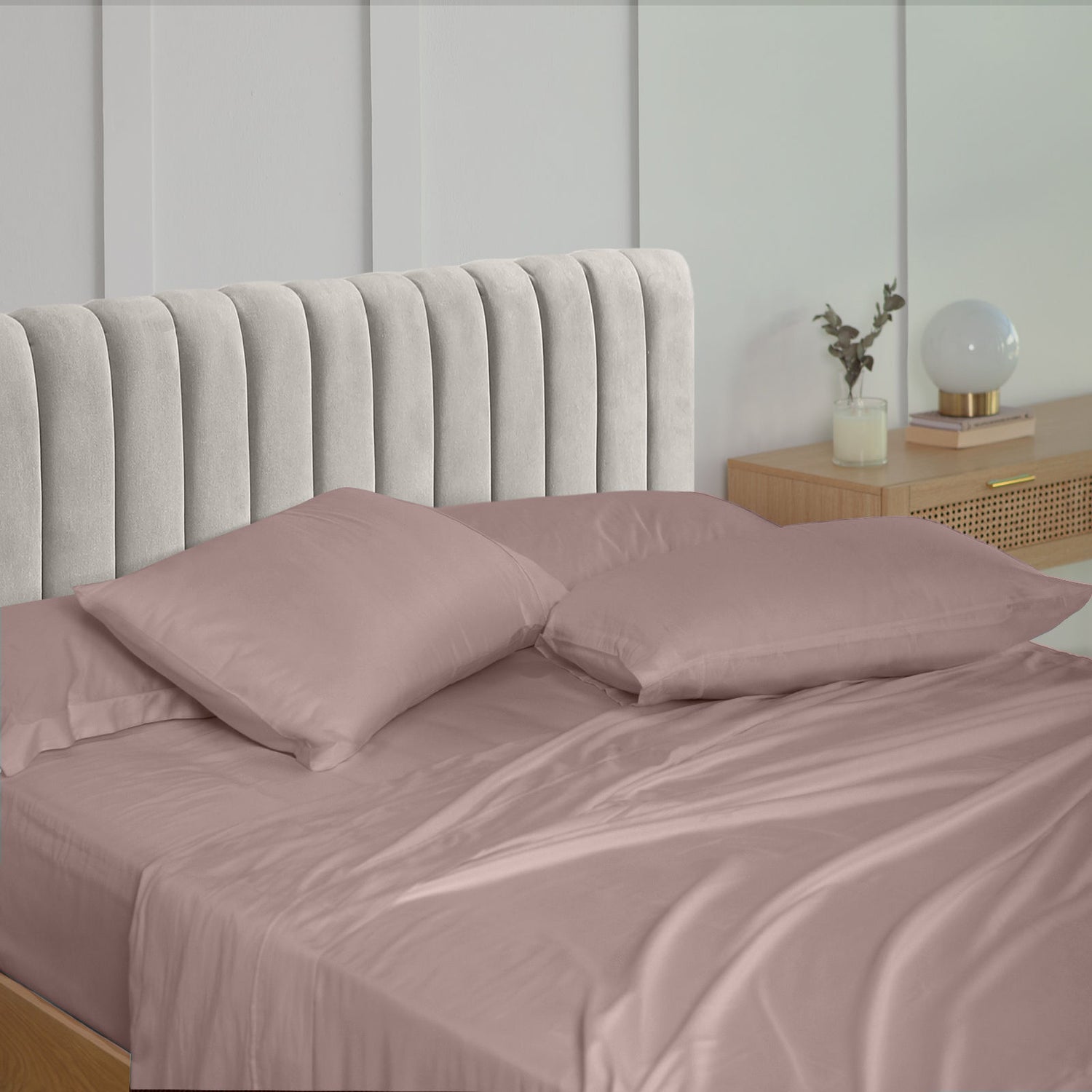 Royal Comfort 1500 Thread Count Cotton Rich Sheet Set 4 Piece Ultra Soft Bedding - Queen - Stone-Bed Sheets-PEROZ Accessories