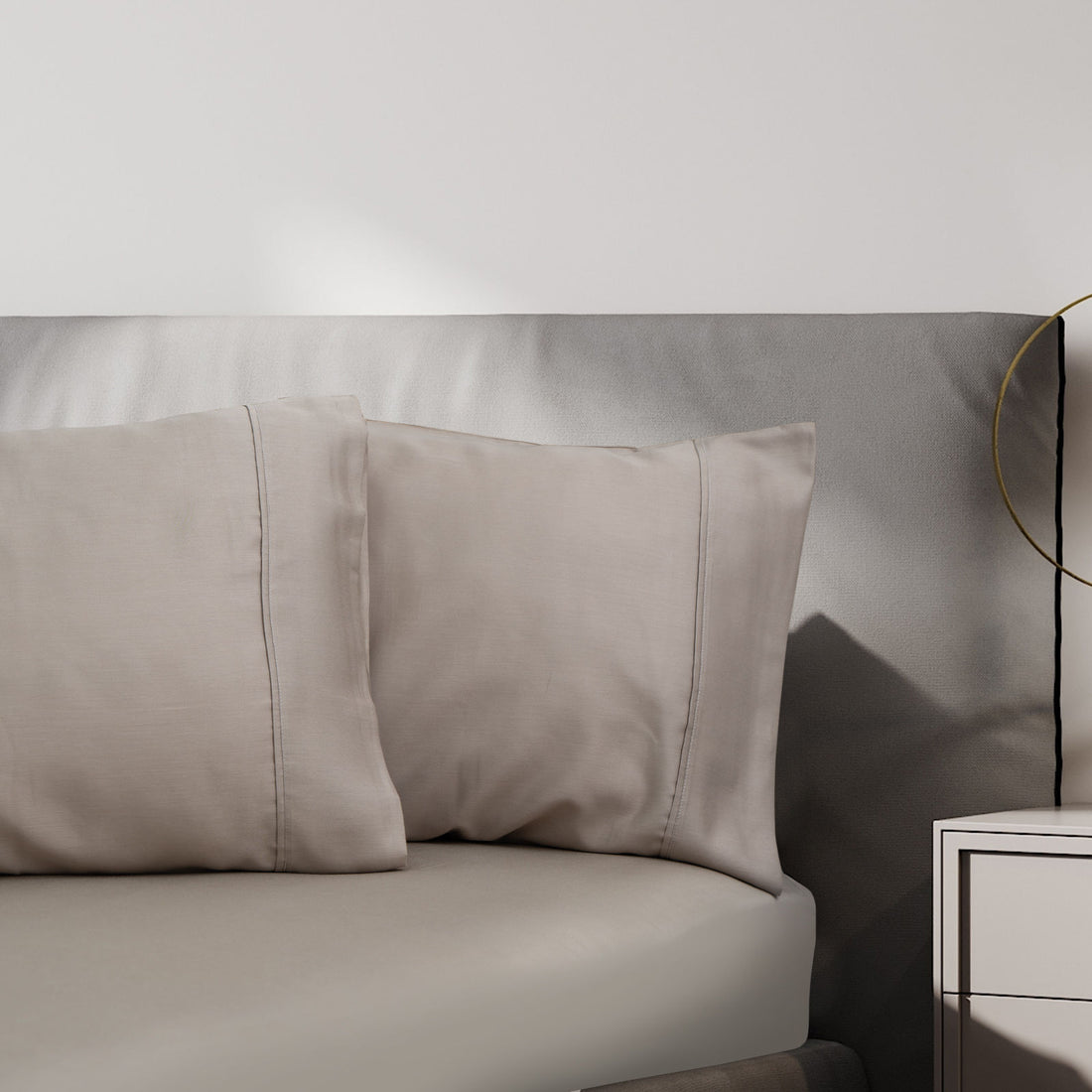 Royal Comfort 1500 Thread Count Cotton Rich Sheet Set 3 Piece Ultra Soft Bedding - Double - Stone-Home &amp; Garden &gt; Bedding-PEROZ Accessories
