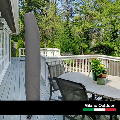 Milano 3M Outdoor Umbrella Cantilever With Protective Cover Patio Garden Shade - Grey-Furniture &gt; Outdoor &gt; Outdoor Furniture Accessories-PEROZ Accessories