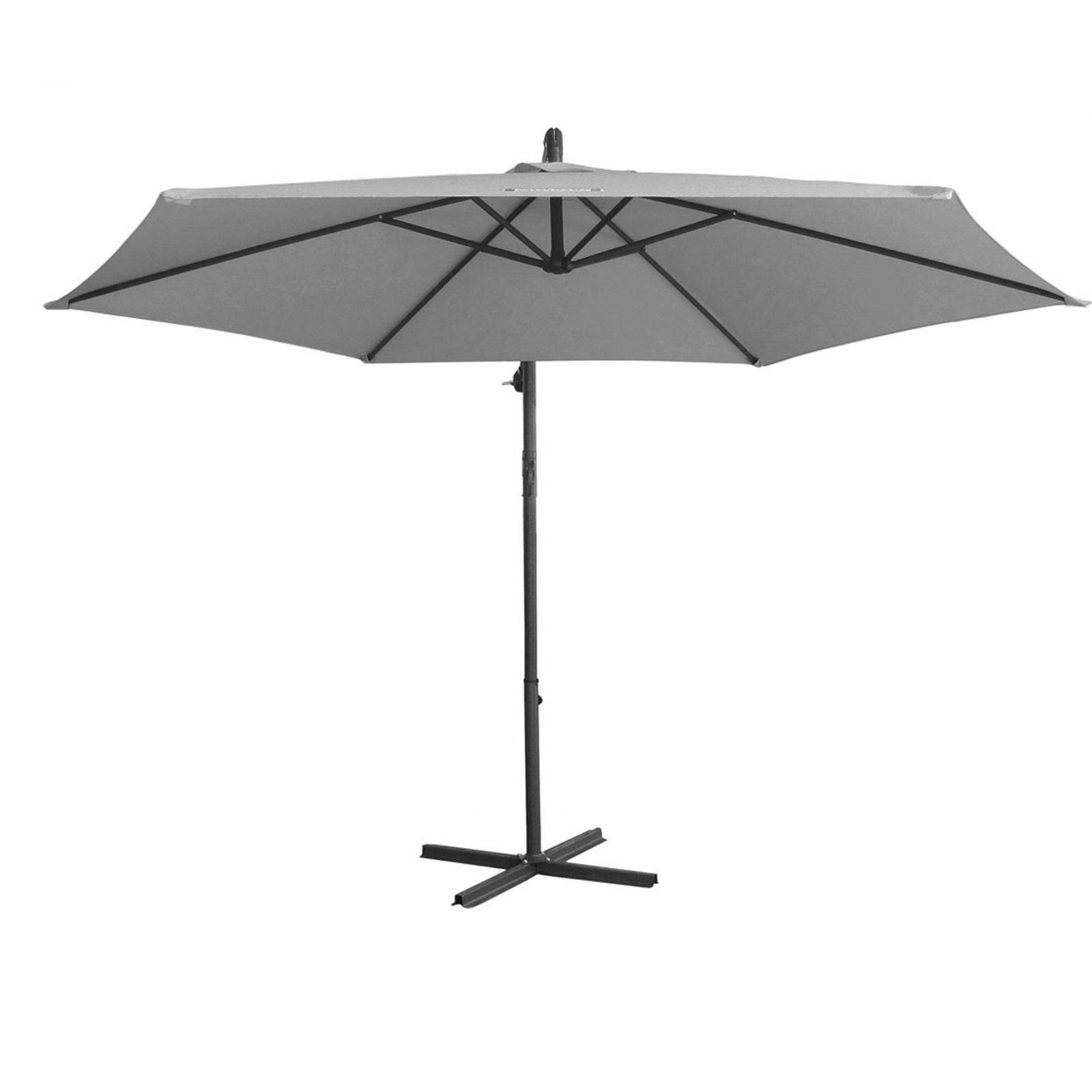 Milano 3M Outdoor Umbrella Cantilever With Protective Cover Patio Garden Shade - Grey-Furniture &gt; Outdoor &gt; Outdoor Furniture Accessories-PEROZ Accessories