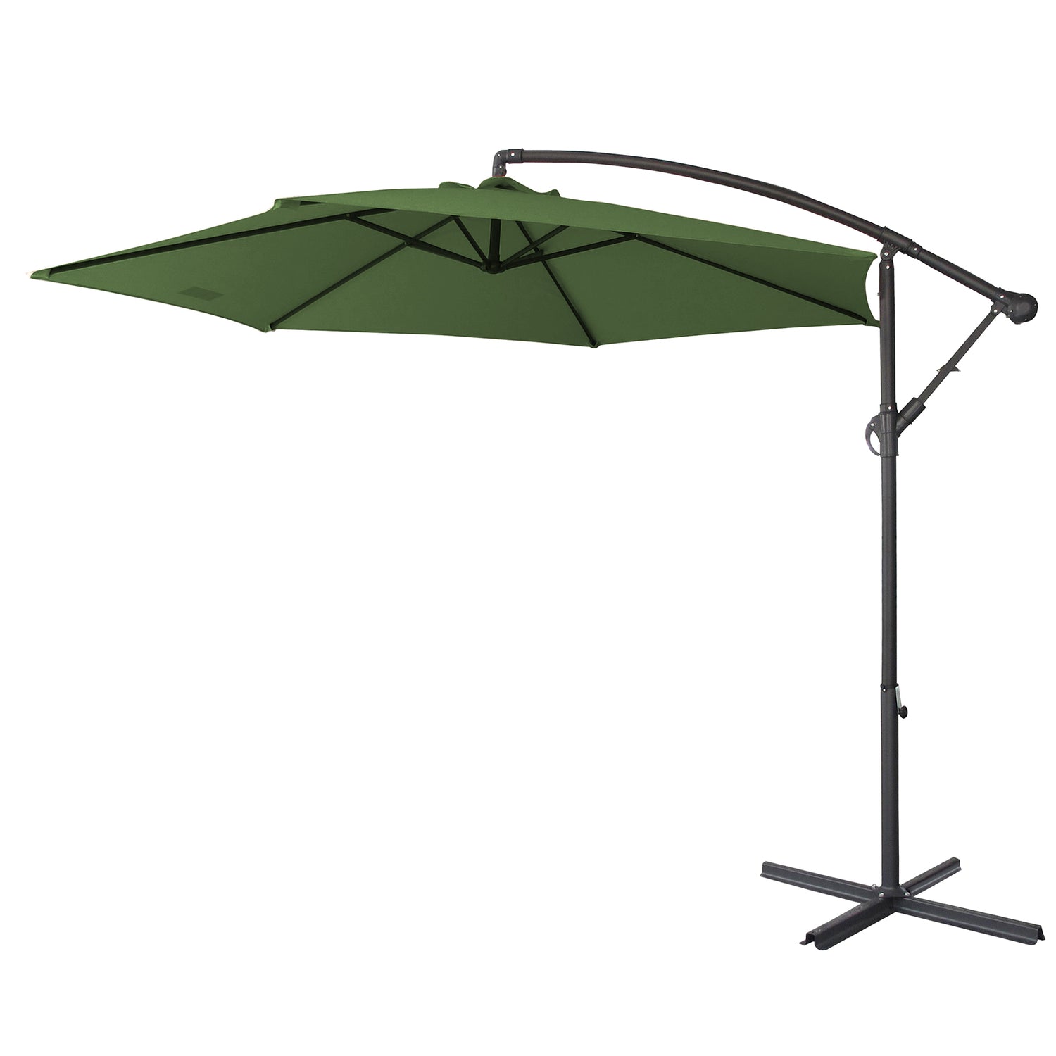 Milano 3M Outdoor Umbrella Cantilever With Protective Cover Patio Garden Shade - Green-Furniture &gt; Outdoor &gt; Outdoor Furniture Accessories-PEROZ Accessories