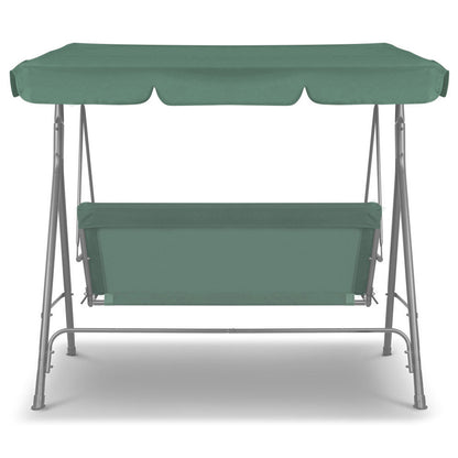 Milano Outdoor Swing Bench Seat Chair Canopy Furniture 3 Seater Garden Hammock - Dark Green-Furniture &gt; Outdoor &gt; Outdoor Chairs-PEROZ Accessories