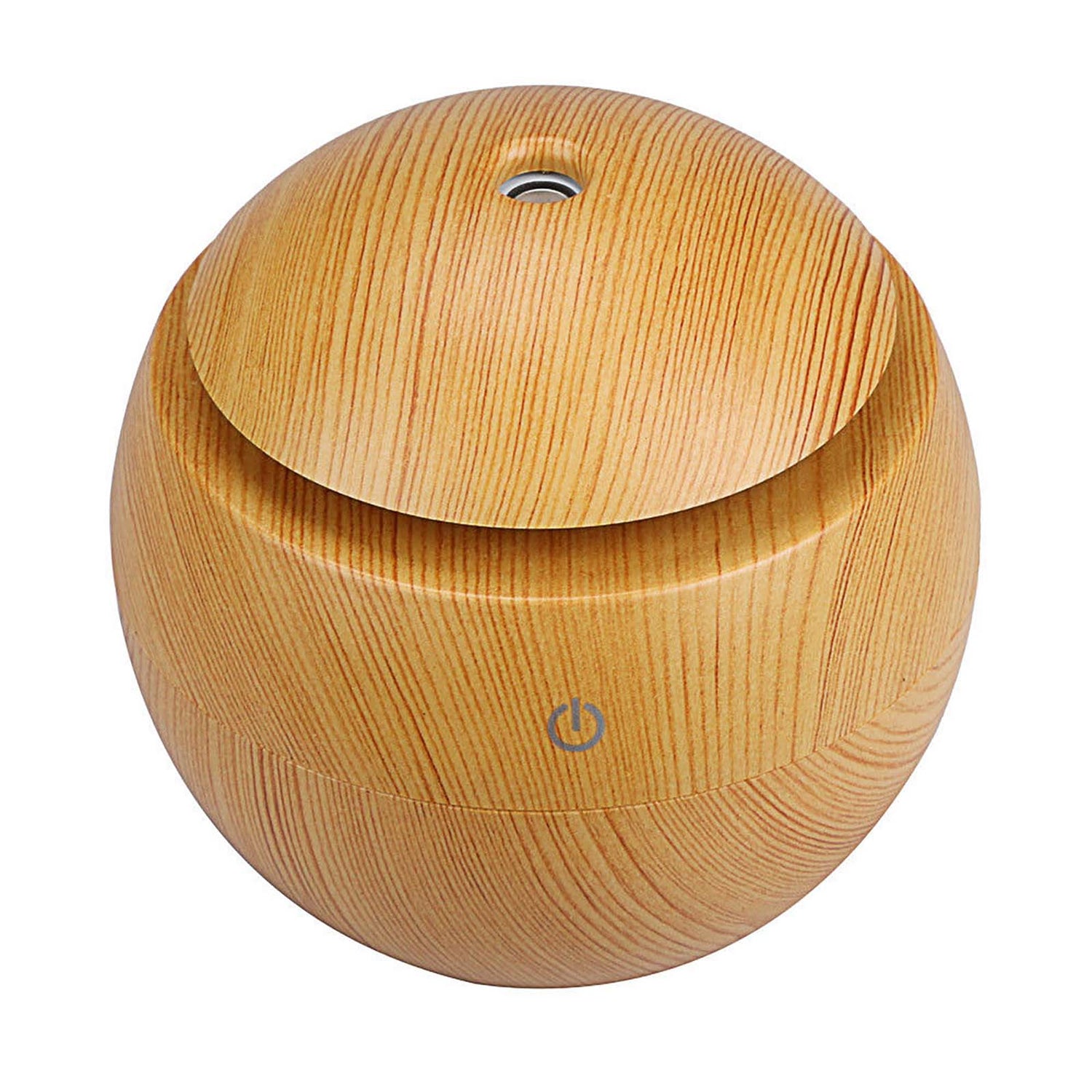 Milano Ultrasonic USB Diffuser with 10 Aroma Oils Humidifier LED Light 130ml - Light Wood-Appliances &gt; Aroma Diffusers &amp; Humidifiers &gt; Aroma Diffusers-PEROZ Accessories
