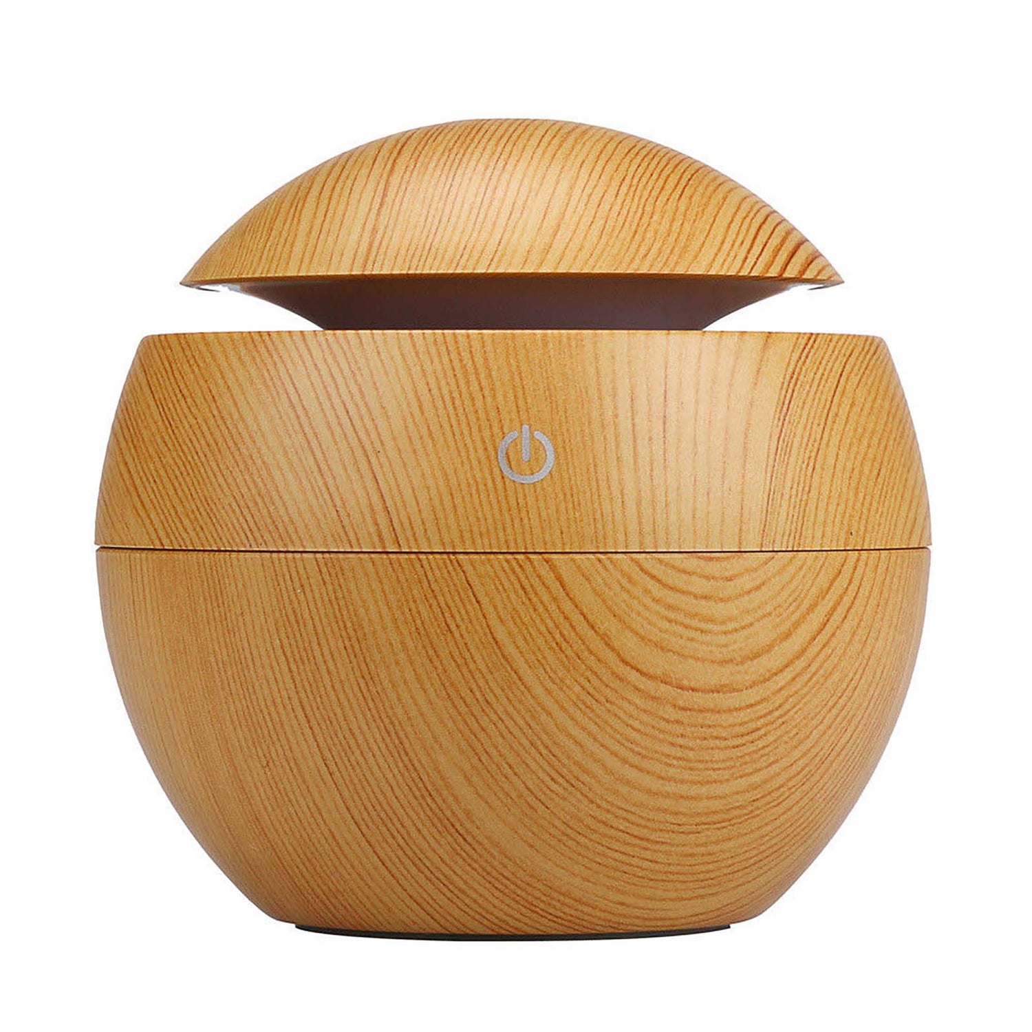 Milano Ultrasonic USB Diffuser with 10 Aroma Oils Humidifier LED Light 130ml - Light Wood-Appliances &gt; Aroma Diffusers &amp; Humidifiers &gt; Aroma Diffusers-PEROZ Accessories