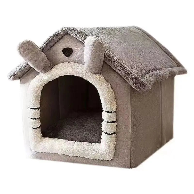 Warm Indoor Dog House Soft Pet Bed Under 40 Characters-Pet Care &gt; Dog Supplies &gt; Dog Beds-PEROZ Accessories