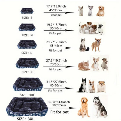 Small to Large Pet Dog Bed Sofa Mats Blue-Pet Care &gt; Dog Supplies &gt; Dog Beds-PEROZ Accessories