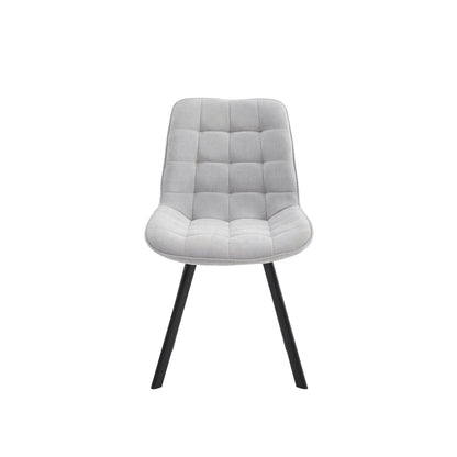4PCS Neo Softy Light Grey Fabric Dining Chairs-Furniture &gt; Dining &gt; Kitchen &amp; Dining Chairs-PEROZ Accessories
