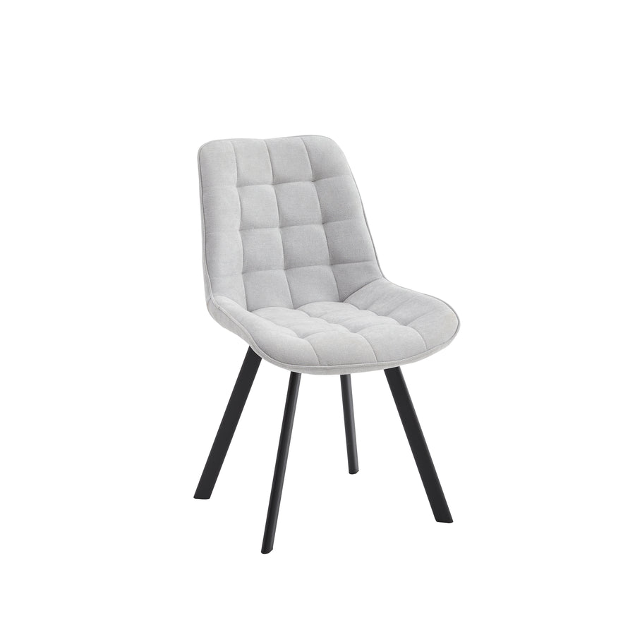4PCS Neo Softy Light Grey Fabric Dining Chairs-Furniture &gt; Dining &gt; Kitchen &amp; Dining Chairs-PEROZ Accessories