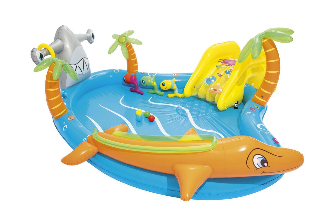 Bestway 273L Inflatable Sea Life Water Fun Park Pool with Slide - 2.8m x 87cm-Water Play Toys-PEROZ Accessories