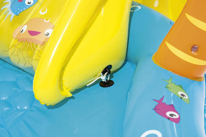 Bestway 273L Inflatable Sea Life Water Fun Park Pool with Slide - 2.8m x 87cm-Water Play Toys-PEROZ Accessories