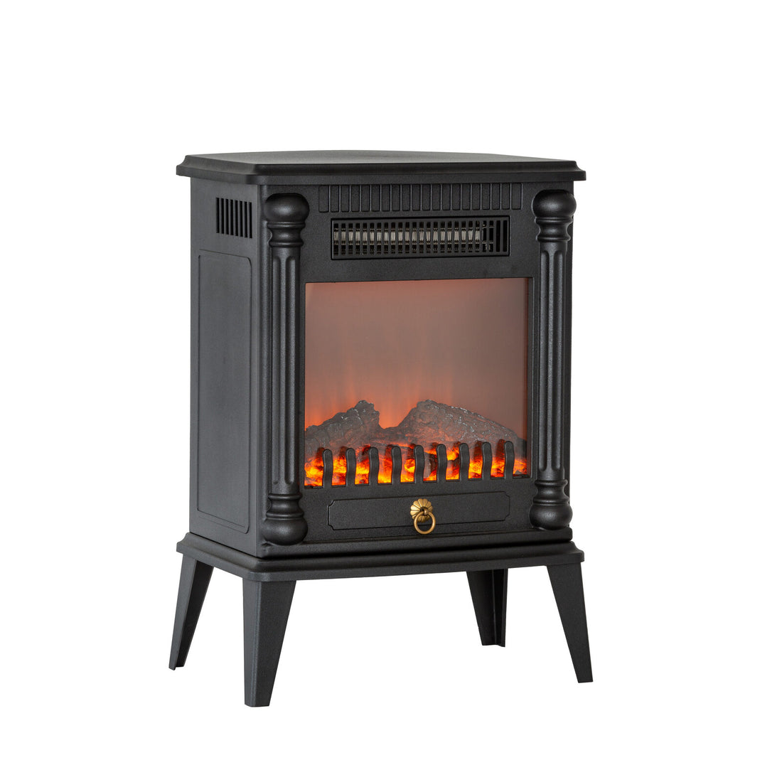 Electric Log Fireplace Heater with Overheat Protection-Appliances &gt; Heaters-PEROZ Accessories