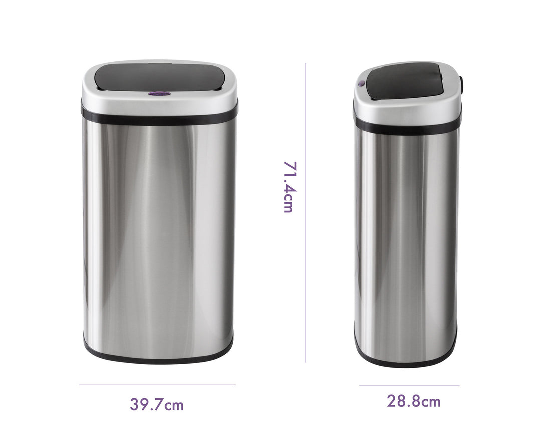 60L Stainless Steel Motion Sensor Rubbish Bin-Home &amp; Garden &gt; Kitchen Bins &gt; Automatic Bins-PEROZ Accessories