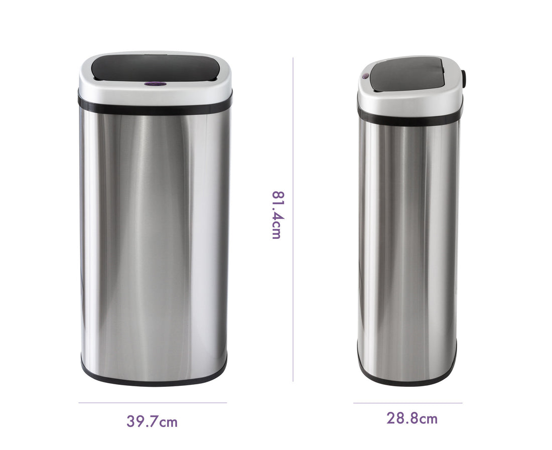 70L Stainless Steel Motion Sensor Rubbish Bin-Home &amp; Garden &gt; Kitchen Bins &gt; Automatic Bins-PEROZ Accessories
