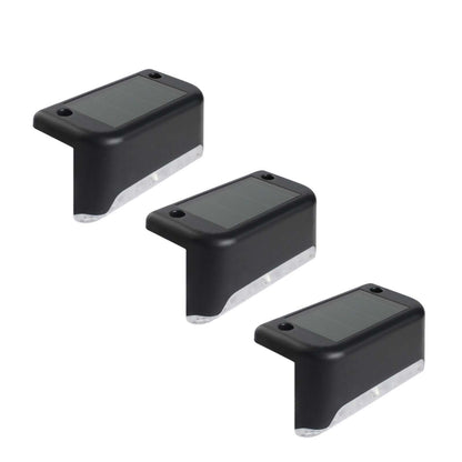 3-Piece Solar Deck Lights Set, Wireless, Waterproof, Warm White Light-Occasions &gt; Lights-PEROZ Accessories