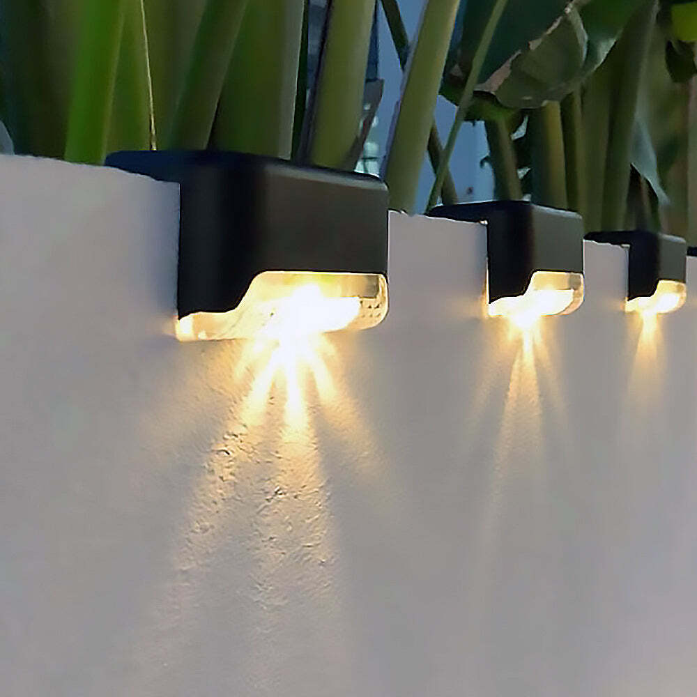 3-Piece Solar Deck Lights Set, Wireless, Waterproof, Warm White Light-Occasions &gt; Lights-PEROZ Accessories