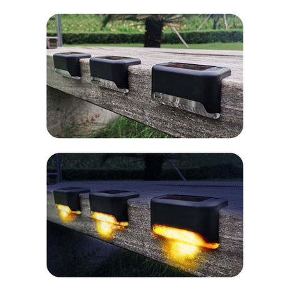 3-Piece Solar Deck Lights Set, Wireless, Waterproof, Warm White Light-Occasions &gt; Lights-PEROZ Accessories