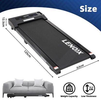1.5 HP Electric Walking Pad Treadmill with Remote Control and Display Screen-Walking Pad-PEROZ Accessories