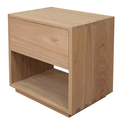 Oscar 1 Drawer Bedside Table (Natural)-BedSide Tabless-PEROZ Accessories