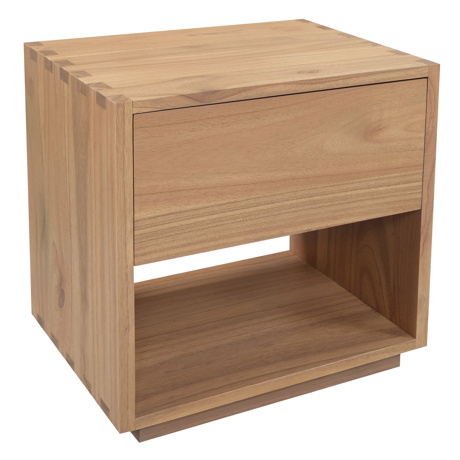 Oscar 1 Drawer Bedside Table (Natural)-BedSide Tabless-PEROZ Accessories