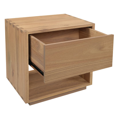 Oscar 1 Drawer Bedside Table (Natural)-BedSide Tabless-PEROZ Accessories